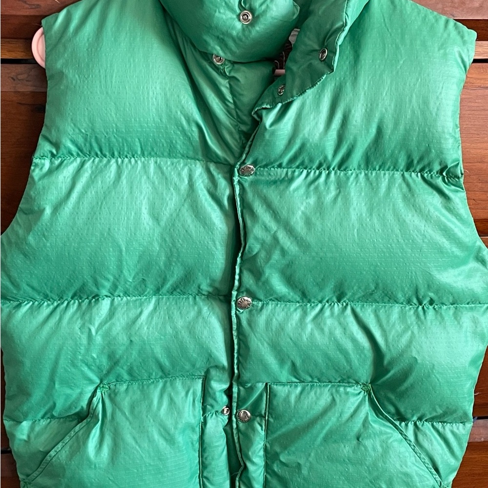 Vintage The North Face Green Puffer Down Vest small